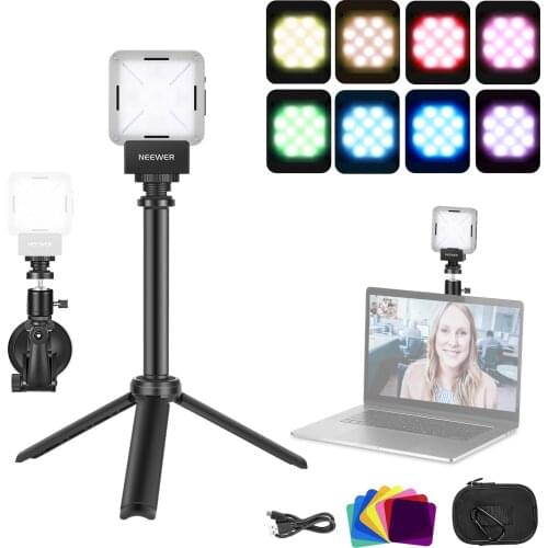 Neewer Video Conference Lighting Kit for Computer Video Conferencing, MacBook Laptop Lamp for Self Broadcast/Live Streaming