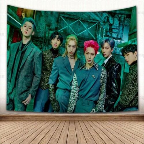 New ONEUS KPOP Wall Hanging Tapestry Home Party Decorative Tapestries Photo Background Cloth Table Cloth Wall Tapestry 0512