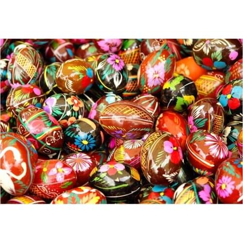 Painted Easter eggs backdrops photography polyester kids birthday photo backdrops for photographic Studio kits fotografia GE-159