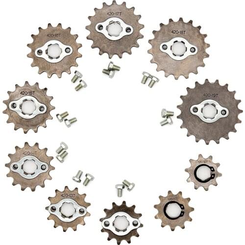 420 20mm 10 11 12 13 14 15 16 17 18 19 Teeth Front Engine Sprocket For Dirt Pit Monkey Dax Bike Go Kart ATV Quad Motorcycle