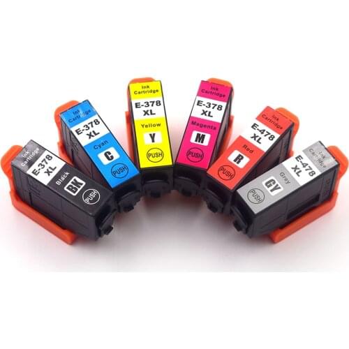 Pre-filled Full Compatible Ink Cartridge for Epson 378 478 with Chip for Epson XP-15000 XP15000 XP 15000 Printer