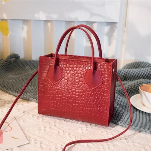 Luxury Women Shoulder Bag PU Leather New Crocodile Pattern Solid Crossbody Bag Female Classic Handbag