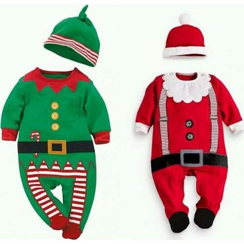 Christmas Baby Clothes For Baby Girls Boys Rompers Newborns Warm Romper With Foot Costume For Kids Cotton Bodysuits Natal Roupas