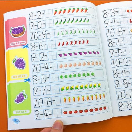 Addition and Subtraction Within 5/10 Kindergarten Mathematics Two-digit Homework Books Oral Arithmetic Exercise Book Textbook