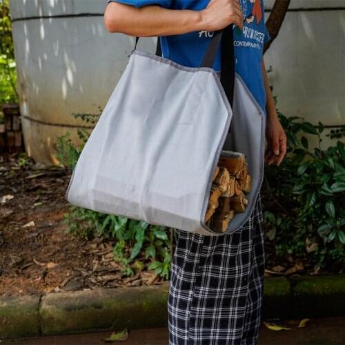 Firewood Wood Carrier Bag Supersized Large Capacity Canvas Firewood Transport Camping Outdoor Holder Carry Storage Bag