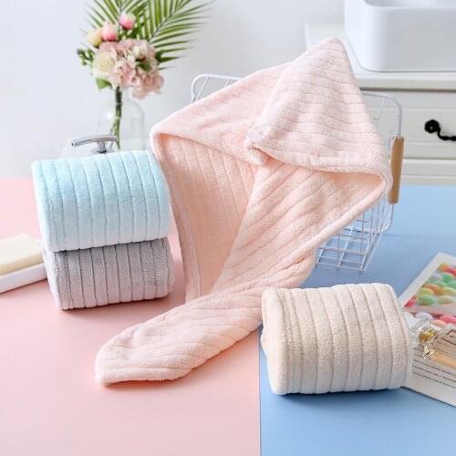 Coral wool triangle dry hair towel can be thickened quick dry water dry hair cap ladies and children shower cap bathroom towel