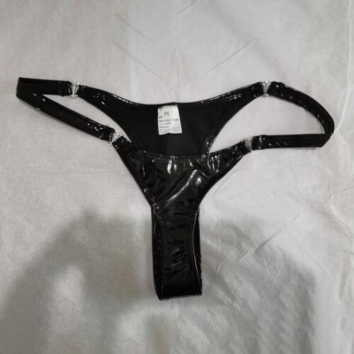 Plus Size Latex Panties Heart Buckle Women Thongs G strings Gothic Punk PVC Wetlook Bikini Shorts Bragas Femme Erotic Lingerie