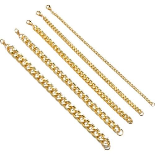 Trendy Punk Thick Bracelet Bangle Chunky Heavy Metal Bracelet Wrist Chain Friendship Bracelets Women Jewelry Party Gift