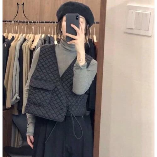 Vests Women Autumn New Loose Students Outerwear Ladies Korean Style Mujer All-match Leisure Sleeveless Ins Fashionable V-neck