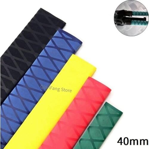1M 40mm Anti Slip Heat Shrink Tube for Fishing Rod Bicycle Wrap Electric Insulation Nonskid Waterproof Handle Racket Grip Sleeve