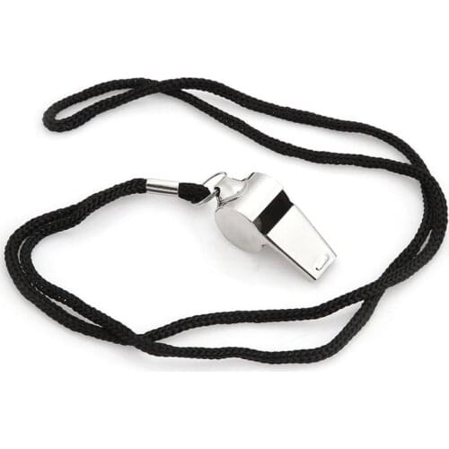 1x Stainless Steel Metal Whistle Party Referee Sports School Football Rugby Dog Training