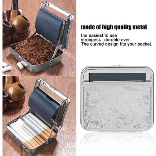 AYEVIN Metal Automatic Cigarette Tobacco weed Smoking Smoke Roller Rolling Machine Box Case Tin Tobacco Roller Machine