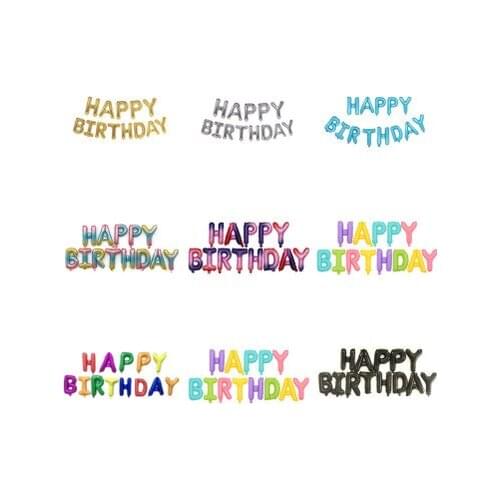 16 inch HAPPY BIRTHDAY Letter multiple colour Balloon Party Decoration Supplies Baby Shower Supplies Kids Alphabet Air Balloons