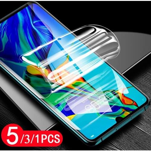 5/3/1Pcs soft full cover hydrogel film for huawei P20 P30 P40 lite E P40 pro plus phone screen protector protective Not Glass