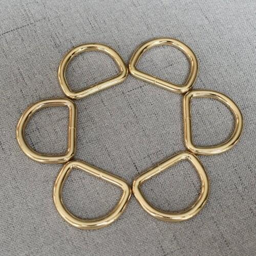 50 Pieces 25mm Golden Metal Hand Bag Purse Strap Belt Dog Collar Chain Web O Dee D Ring Buckle Clasp DIY Heavy Duty Strong