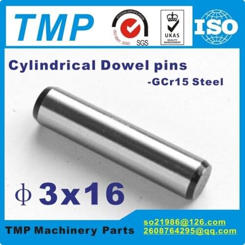 50 pieces/Lot 3x16mm Locating Pins/Dowel pins/Cylindrical position pins For Mechanical Uses-TLANMP Material:Steel GCr15