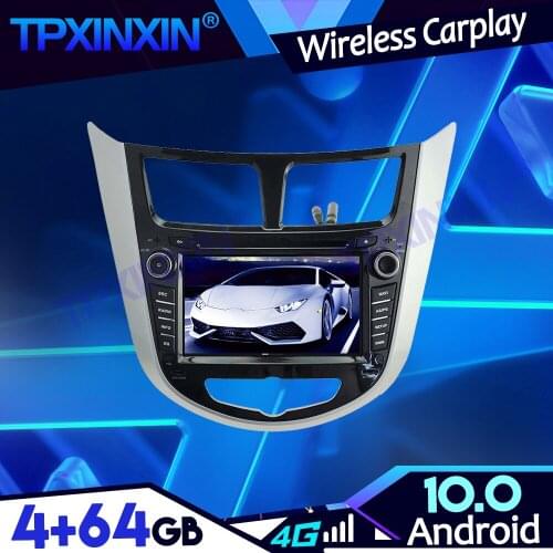 Android 10.0 4G+64G Carplay For Hyundai Verna 2011-2017 Car PX6 IPS Tape Recoder Multimedia Player Navi GPS Auto Radio Head Unit
