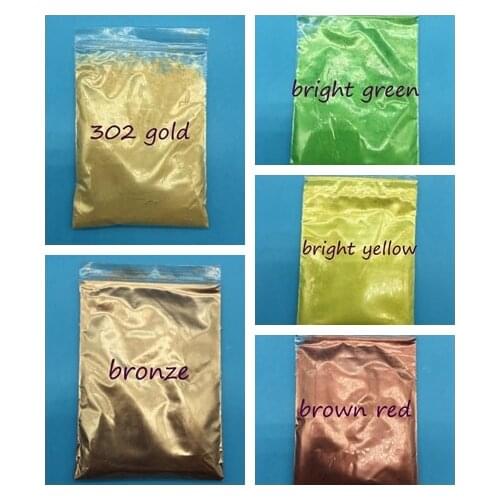 Glitter Pigment Gold Paint Powder for Paint Nail Decorations Automotive Paint Arts Crafts 100g mix 5 packs Mica Powder Pigment