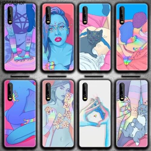 Digital Art Love Trippy psychedelic Phone Case for Huawei P20 P30 P40 lite E Pro Mate 30 20 Pro P Smart 2020 P10