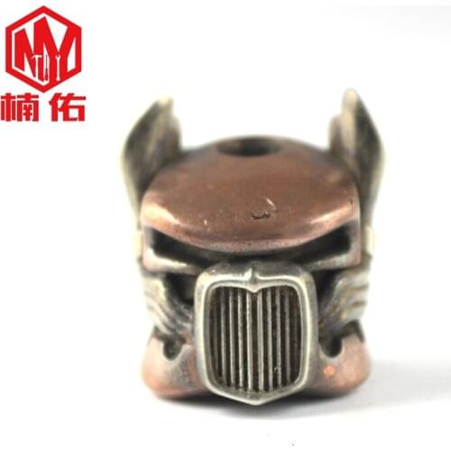 Cupronickel Spotted Snake Trucker Pendant EDC Paracord Brass Knife Beads Outdoor Tool Accessories