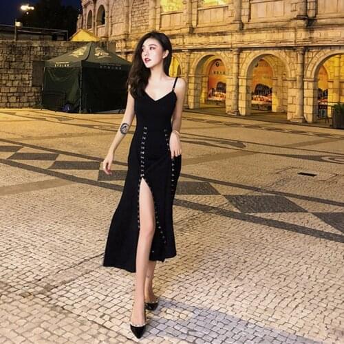 Cheap Wholesale 2018 New Summer Hot Selling Womens Fashion Casual nightclub Sexy Dress L410