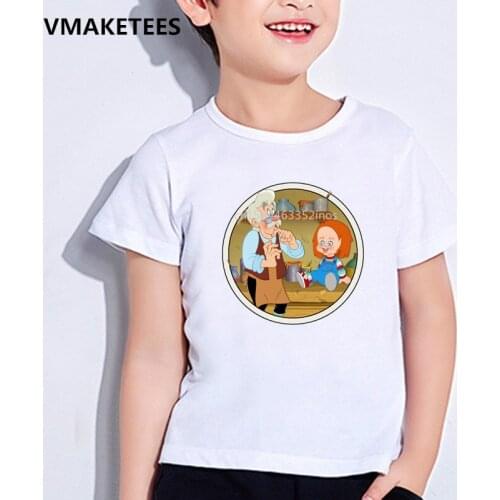 Kids Summer Short Sleeve Girls & Boys T shirts Chucky Devil Cartoon Print Childrens T-shirt Casual Funny Baby Clothes,HKP5114