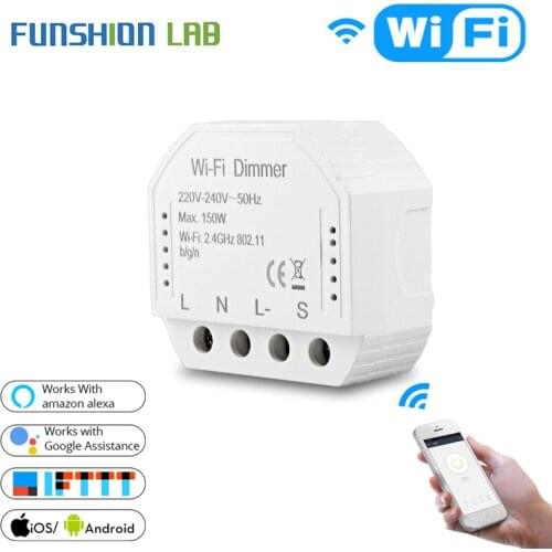 DIY Smart WiFi Light LED Dimmer Switch Smart Life/Tuya APP Remote Control 1/2 Way Switch,Works with Alexa Echo Google Home