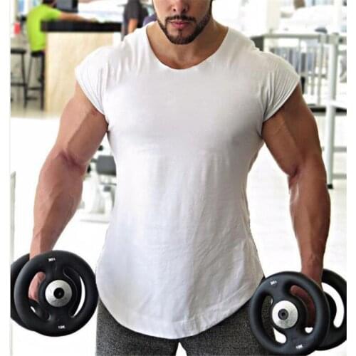 Fitness Mens Clothing Summer New Muscle Tank Solid Gym Tank Tops Hip Hop Vest Cotton Sportswear Slim fit Sleeveless shirt