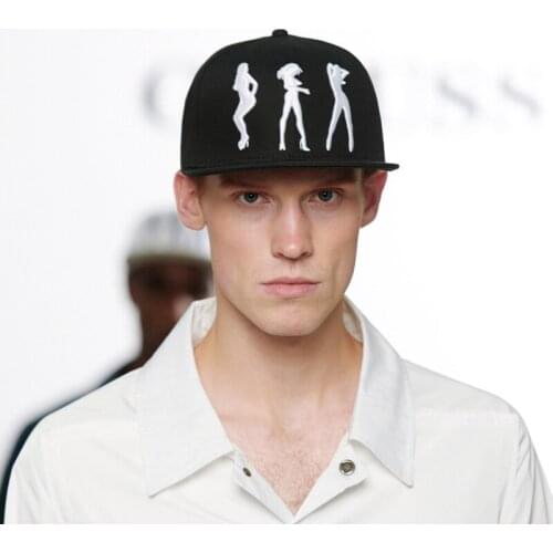 Fashion Men Hip Hop Cap Women Body Embroidery White Black Hat Goras