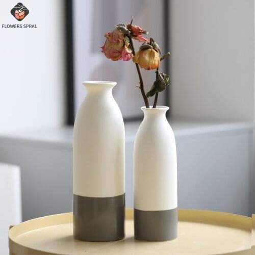 Nordic Ceramic Vase Room Decoration Modern Home Decoration Crafts Living Room Decoration Hydroponic Dried Flower Vase Decoration