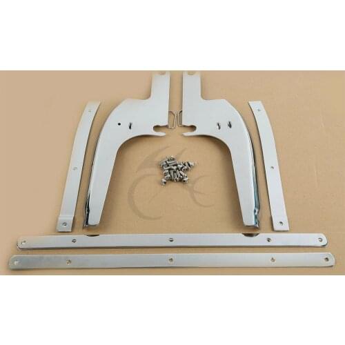 Motorcycle Chrome/Black Windshield Windscreen Bracket Kits For Harley Touring Road King FLHR 1994-2019
