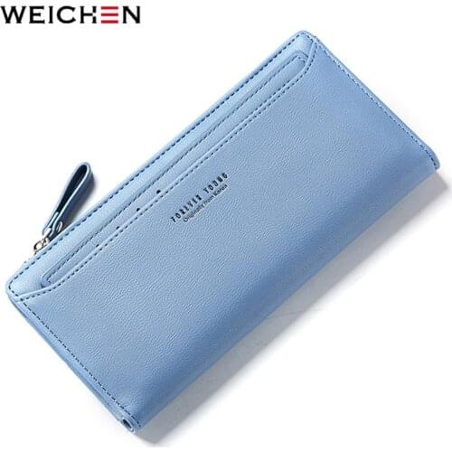 WEICHEN Women Wallets With Individual ID Card Holder Zipper Coin Pocket Ladies Small Purses Female Wallet Carteira High Quality