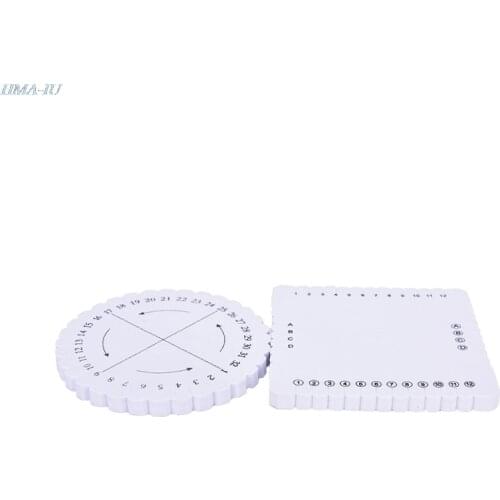 Round&Square Knitting Kumihimo Disc Disk Braided Rope Knot Weaving Plate Jewelry Desgin Board 2 Sizes