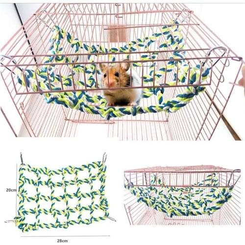Parrot Climbing Ladder Small Animal Supplies 1PC Pet Products Cute Cotton Rope Cage Hanging Net Hamster Ferret Tools