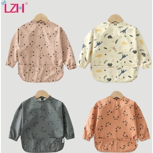 LZH Newborn Baby Girls Feeding Cloth Waterproof Infant Boys Bibs Cute Toddler Kids Goods Anti-Dirty Scarf For Baby Feeding Bibs