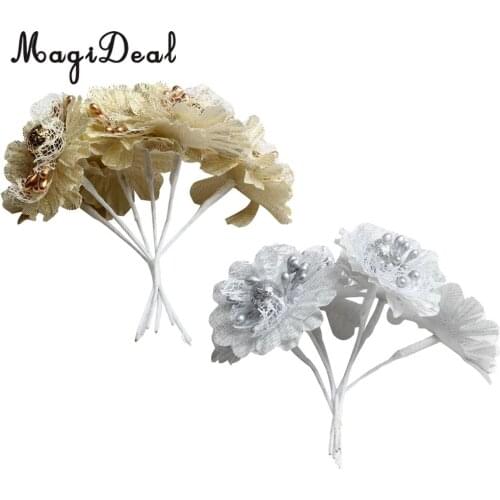 MagiDeal Beautiful Artificial Silk Flower Bouquet for DIY Garlands Wedding Garland Scrapbooking Gift Box Craft Project 4.5cm