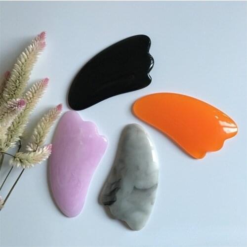 Face Spa Massage Neck Roller Gua Sha Scraper Facial Tool For SPA Acupuncture Therapy Treatment Puffiness Tightening With Pouch