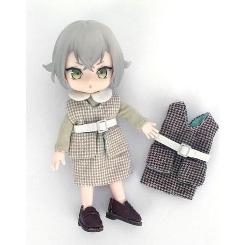 New 16cm BJD Ob11 Doll Clothes Double Sided Windbreaker Sleeveless Vest 1/12 Doll House GSC Obitsiu 11 Universal Accessory