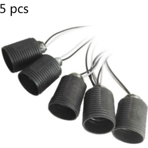 5pcs E27 Lamp Base Plastic for Pipe Fittings Plastic Lamp Base Full Thread Lamp Holder LOFT Industry Style DIY Lamp