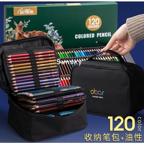 Profession 48/72/120/150/200Color Professional Soft Oil Color Pencils Wood Soft Watercolor Pencil For School Draw Sketch Art Set