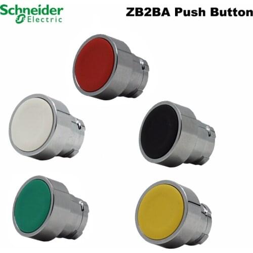 Schneider Electric ZB2BA3C Push Button head ZB2-BA4C 1C 2C 5C Red Green flat head button XB2B series metal flat head button head