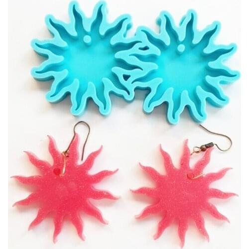 Earrings Epoxy Resin Mold Keychain Pendant Silicone Mould DIY Craft Jewelry Tool M2EA