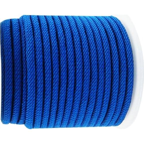 4-5mm Royal Blue Twisted Twine Nylon Cord+DiY Craft Jewelry Accessories Macrame rope Bracelet String Thread-25m/Roll