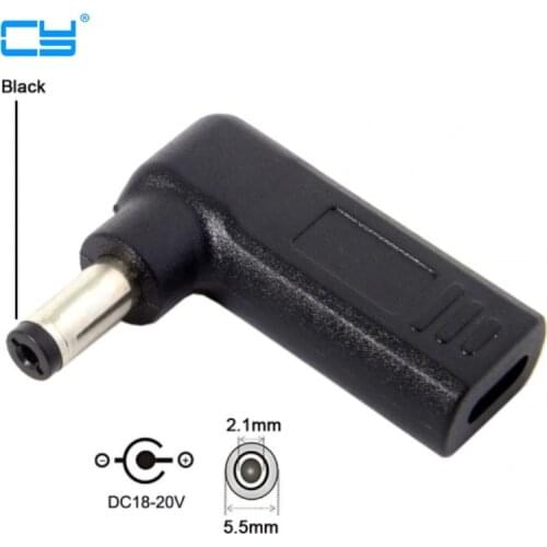 USB 3.1 Type C USB-C to DC 20V 5.5 2.1mm Adapter PD Emulator Trigger 90 Degree Angled