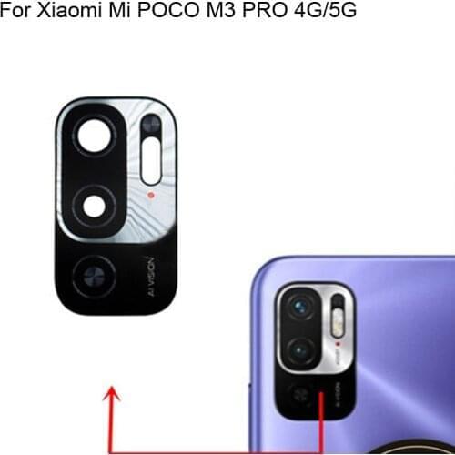 2PCS High quality For Xiaomi Mi POCO M3 PRO 4G Back Rear Camera Glass Lens test good Xiao mi POCO M 3 PR 5G Replacement Parts