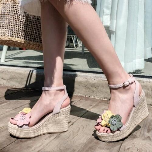 Sandalias mujer Summer Buckle Womens Sandals Wedges Fashion high Heel Platform Open Toes Women Sandals Shoes