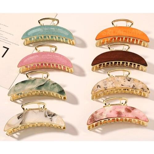 Vintage Claw Clip Women Hairclip High Quality Colorful Metal Hair Claw Girls Crab for Hair Barrettes Hair Accessories 2021 New