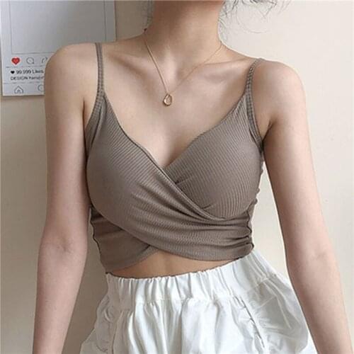 Women Cross Sling Tube Seamless Underwear Female Cropped Top Streetwear Intimates Sexy Lingerie Padded Tube Bra Bandeau Tops