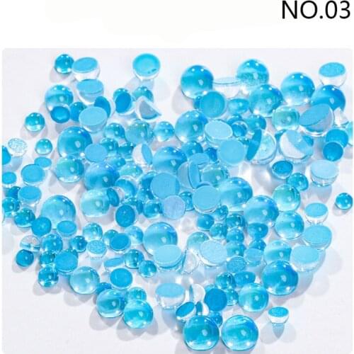 1box Candy Colors 3D Mermaid beads Nail Art Decorations Rhinestones Strass Shiny light-sensitive crystal glass beads