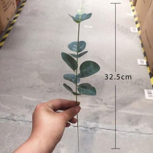 10Pcs Simulation Silk Eucalyptus Leaves DIY Flower Ball Wedding Road Lead Flower Arrangement Window Display Photography Props